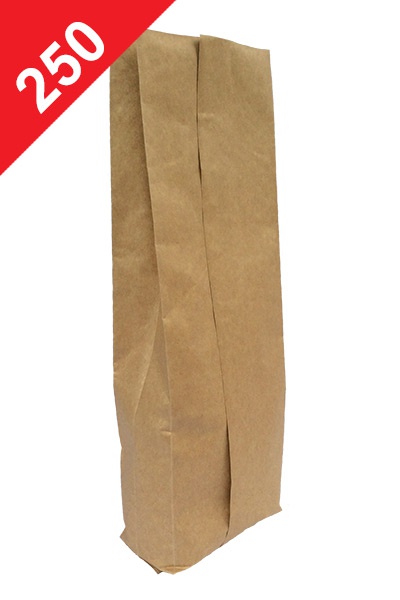 Sáčky na kávu Klasik, 250g, přírodní hnědá barva, 80x280x45