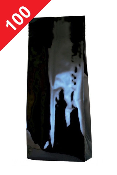 Sáčky na kávu Klasik, 100g, lesklá černá barva, 80x210x35