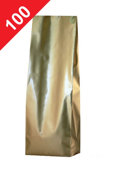 Sáčky na kávu Klasik, 100g, lesklá zlatá barva, 80x210x35