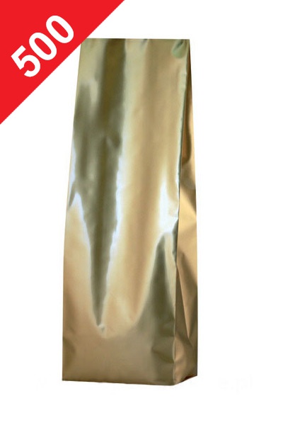 Sáčky na kávu Klasik, 500g, lesklá zlatá barva, 100x330x55