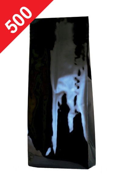 Sáčky na kávu Klasik, 500g, lesklá černá barva, 100x330x55