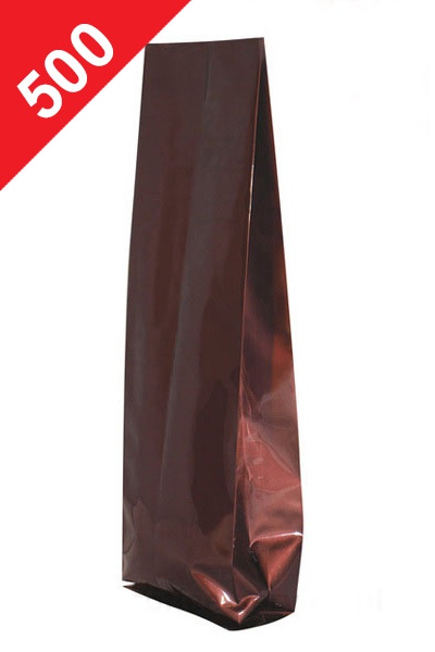 Sáčky na kávu Klasik, 500g, lesklá hnědá barva, 100x330x55