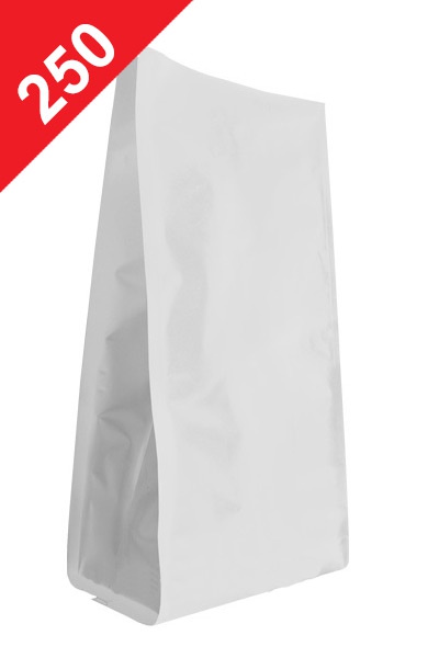 Sáčky na kávu Stabilo, 250g, matná bílá barva, 100x260x45