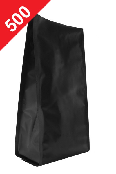 Sáčky na kávu Stabilo, 500g, matná černá barva, 120x300x80