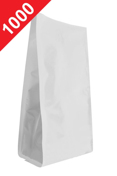 Sáčky na kávu Stabilo, 1kg, matná bílá barva, 150x370x95