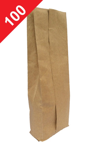 Sáčky na kávu Klasik, 100g, přírodní hnědá barva, 80x210x35