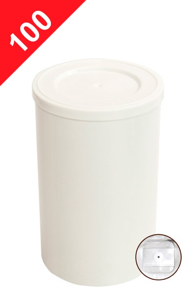 Tuba na kávu s ventilem, 100g, lesklá bílá, dx73x120