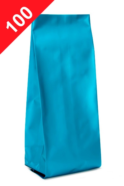 Sáčky na kávu Klasik, 100g, matná modrá barva, 60x200x38