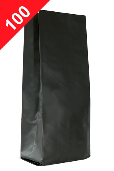 Sáčky na kávu Klasik, 100g, matná černá barva, 60x200x38