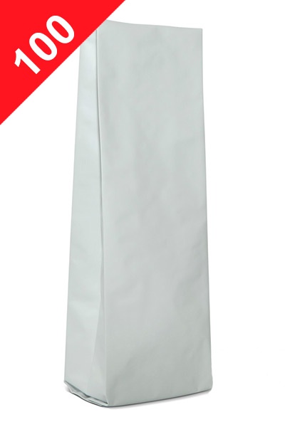 Sáčky na kávu Klasik, 100g, matná bílá barva, 60x200x38