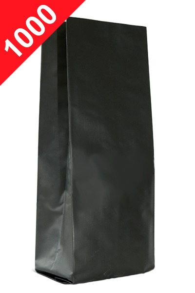 Sáčky na kávu Klasik, 1kg, matná černá barva, 135x360x70