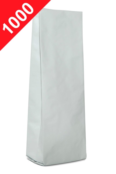 Sáčky na kávu Klasik, 1kg, matná bílá barva, 135x360x70
