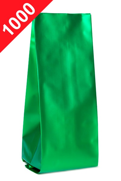Sáčky na kávu Klasik, 1kg, matná zelená barva, 135x360x70