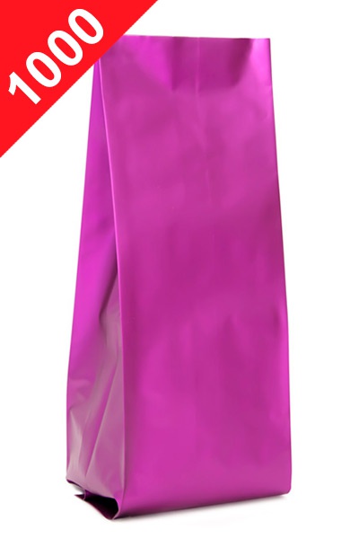 Sáčky na kávu Klasik, 1kg, matná fialová barva, 135x360x70