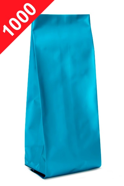Sáčky na kávu Klasik, 1kg, matná modrá barva, 135x360x70