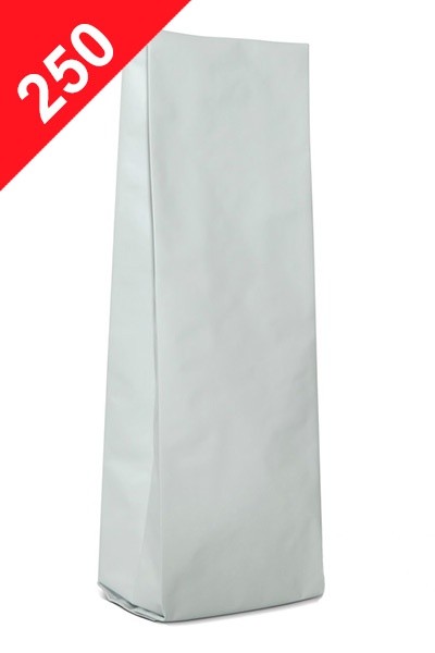 AKCE !!! - Sáčky na kávu Klasik, 250g, matná bílá barva, 80x260x50