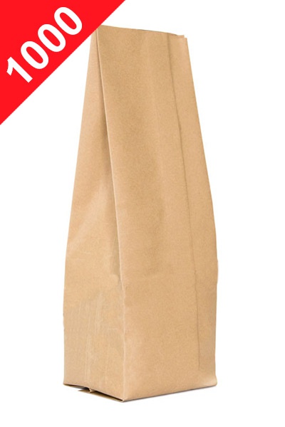 Sáčky na kávu Klasik, 1kg, přírodní hnědá barva, 135x360x70